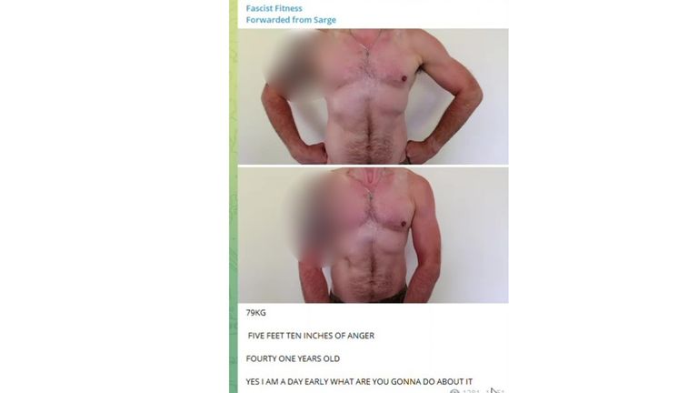 Images from the &#39;Fascist Fitness&#39; group