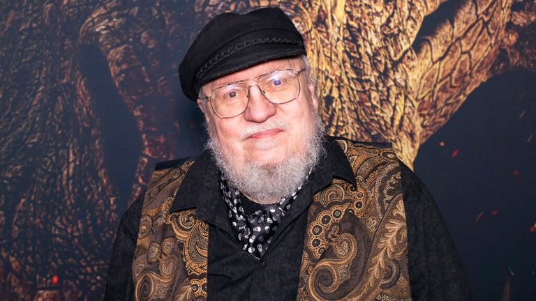 George RR Martin arrives at a House Of The Dragon event on Tuesday, March 7, 2023, at the Directors Guild of America in Los Angeles. Pic: Willy Sanjuan/Invision/AP