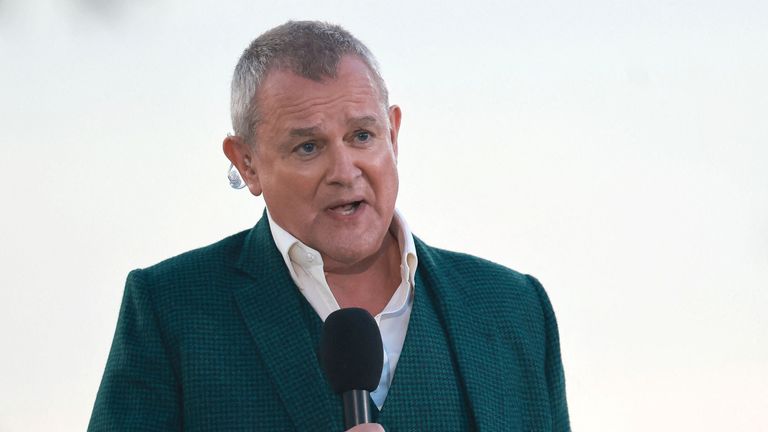 Hugh Bonneville speaks on stage during the Coronation Concert on May 07, 2023 in Windsor, Britain. Chris Jackson/Pool via REUTERS
