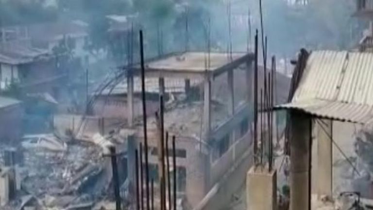 Houses are burned as ethnic tension runs high in Manipur, India