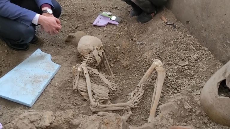 Remains found in Pompeii