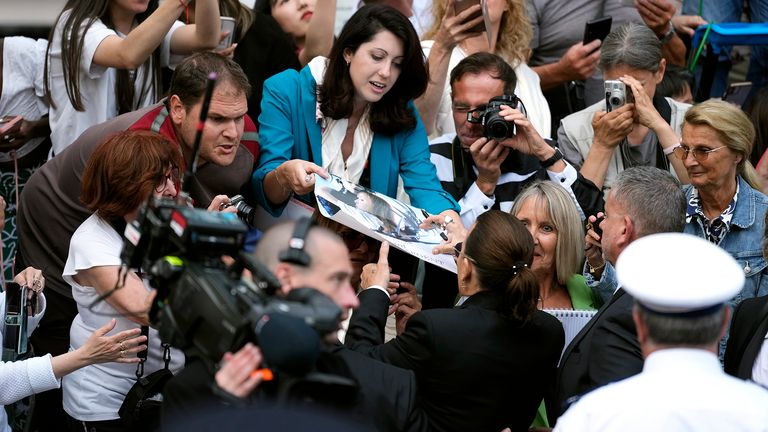 Johnny Depp greets fans during the opening ceremony
Pic:AP