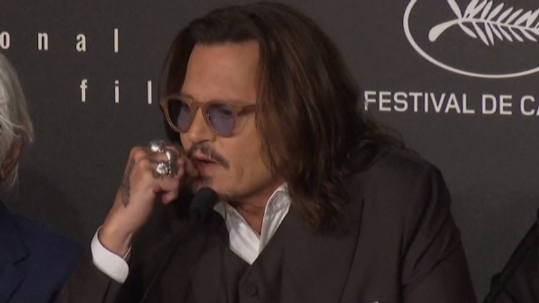 Actor Johnny Depp in Cannes