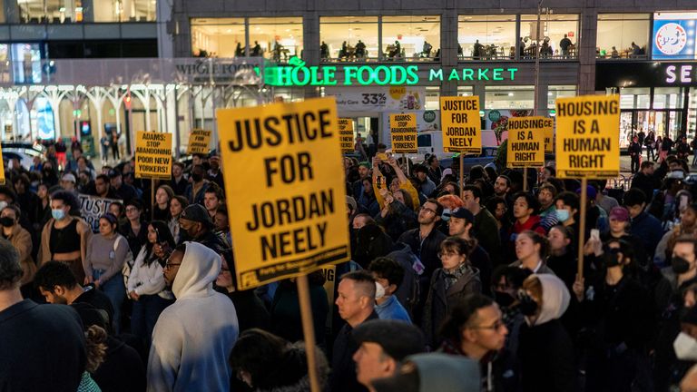There have been protests in New York since Mr Neely&#39;s death