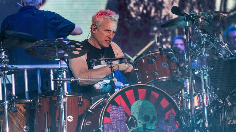 Josh Freese performs with Danny Elfman at the Coachella Music & Arts Festival in 2022
Pic:AP