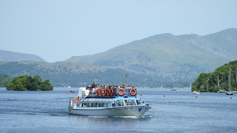 Lake Windermere, Cumbria, during the warm Spring Bank Holiday weather. Picture date: Monday May 29, 2023.