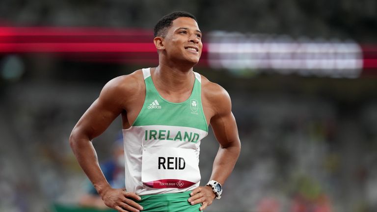 Ireland&#39;s Leon Reid after the Mens 200m Semi Final during the Athletics at the Olympic Stadium on the eleventh day of the Tokyo 2020 Olympic Games in Japan