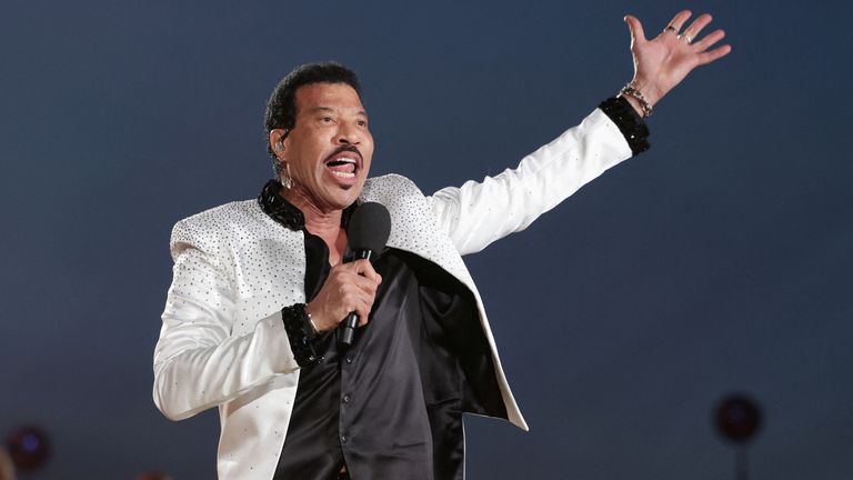 Lionel Richie performs on stage during the Coronation Concert on May 07, 2023 in Windsor, Britain. Chris Jackson/Pool via REUTERS
