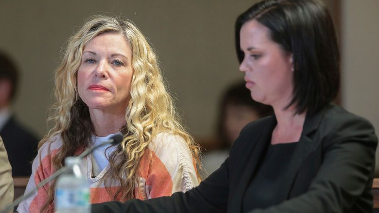 FILE - Lori Vallow Daybell glances at the camera during her hearing in Rexburg, Idaho., on March 6, 2020. The investigation started roughly 29 months ago with two missing children. It soon grew to encompass five states, four suspected murders and claims of an unusual, doomsday-focused religious beliefs involving "dark spirits" and "zombies." On Monday, April 10, 2023, an Idaho jury will begin the difficult task of deciding the veracity of those claims and others in the triple murder trial of Lori Vallow Daybell. (John Roark/The Idaho Post-Register via AP, Pool, File)