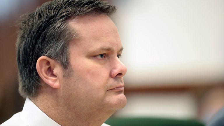 FILE - Chad Daybell appears during a court hearing in St. Anthony, Idaho, Aug. 4, 2020. The sister of Tammy Daybell, who was killed in what prosecutors say was a doomsday-focused plot, told jurors Friday, April 28, 2023, that her sister&#39;s funeral was held so quickly that some family members couldn&#39;t attend. The testimony came in the triple murder trial of Lori Vallow Daybell, who is accused along with Chad Daybell, in Tammy&#39;s death and the deaths of Vallow Daybell&#39;s two youngest children. (John Roark/The Idaho Post-Register via AP, Pool, File)