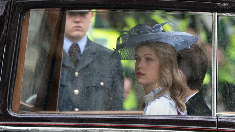 Lady Louise Windsor and the Earl of Wessex travel by Parliament Square, ahead of the coronation ceremony of King Charles III and Queen Camilla at Westminster Abbey, in central London.Picture date: Saturday May 6, 2023.
