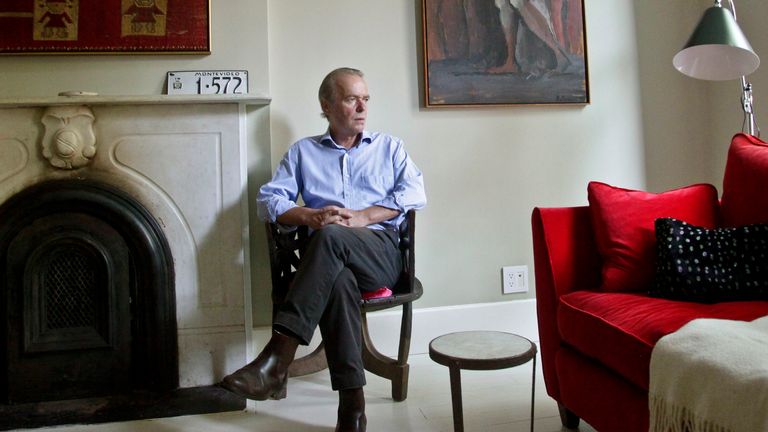 Martin Amis in his New York apartment in 2012. Pic: AP 