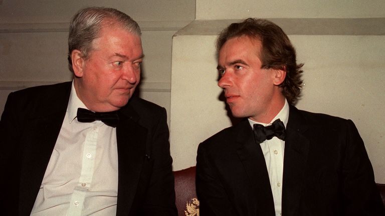 Sir Kingsley Amis with his son Martin