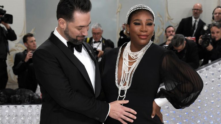 Alexis Ohanian, left, and Serena Williams 