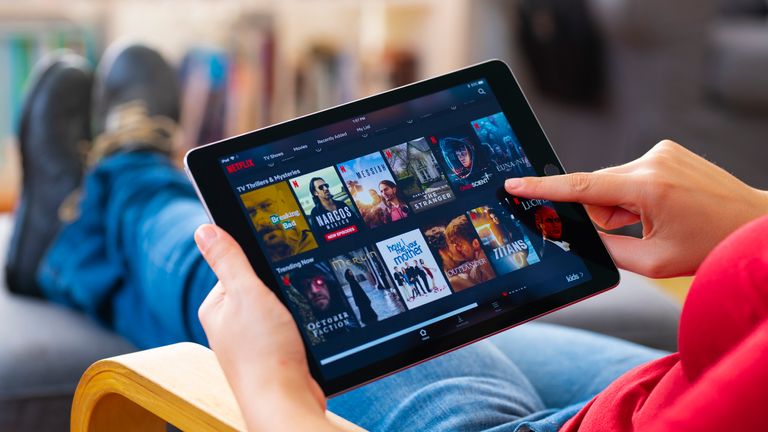 Netflix on a tablet. File pic