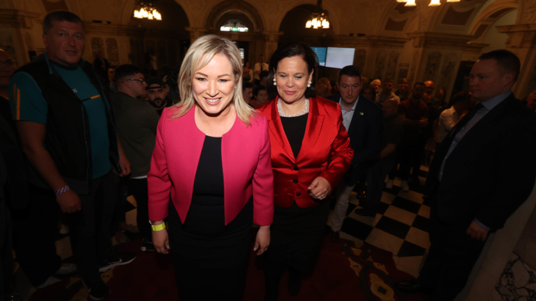 Michelle O&#39;Neill (L) and Mary Lou McDonald