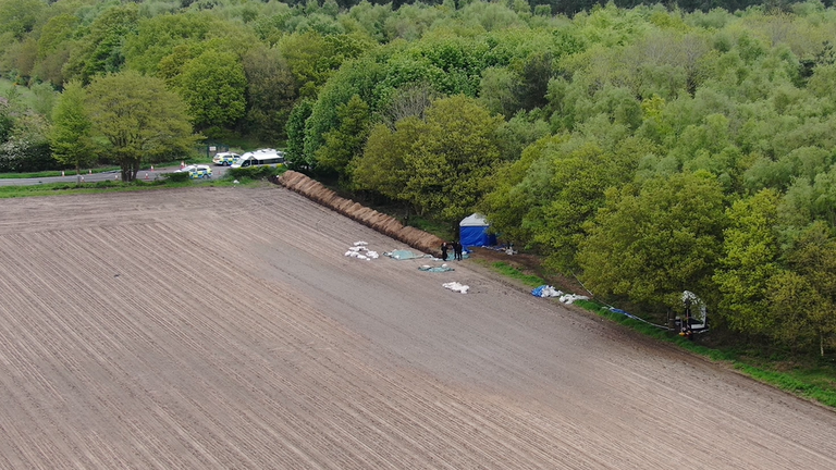 The remains were found in a field near Sutton-in-Ashfield, Nottinghamshire
