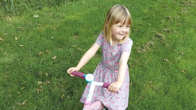 Alysia Salisbury, 4, died in a house fire in Pembrokeshire on Saturday, 26 May