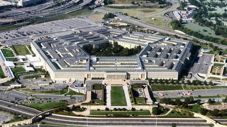 Aerial view of the Pentagon. Pic: AP