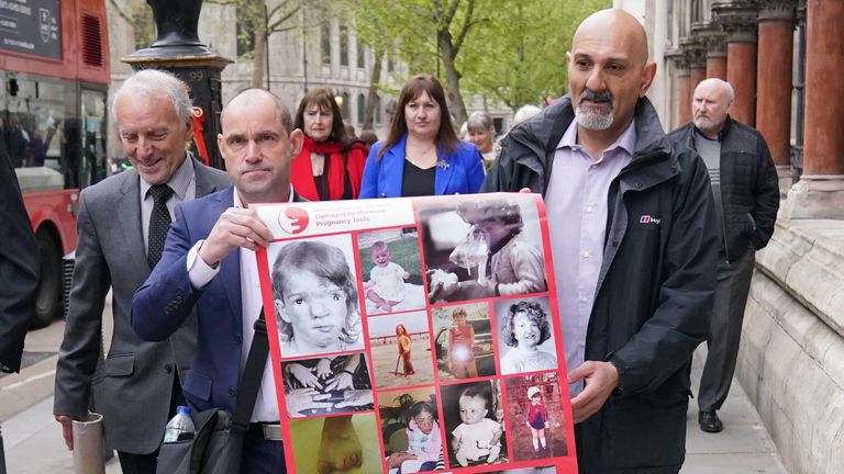 Campaigners outside the High Court in May 2023