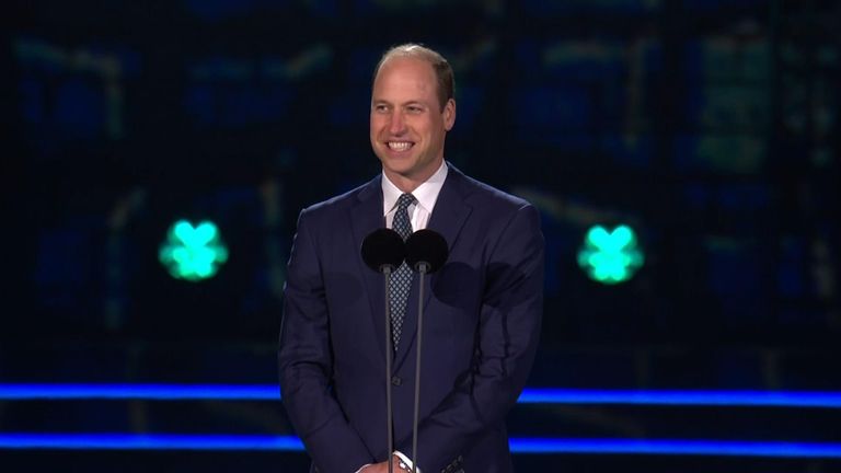 Prince William gives speech at the coronation concert