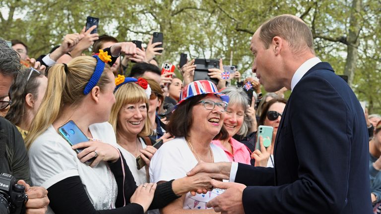 Prince William met royalists on Friday