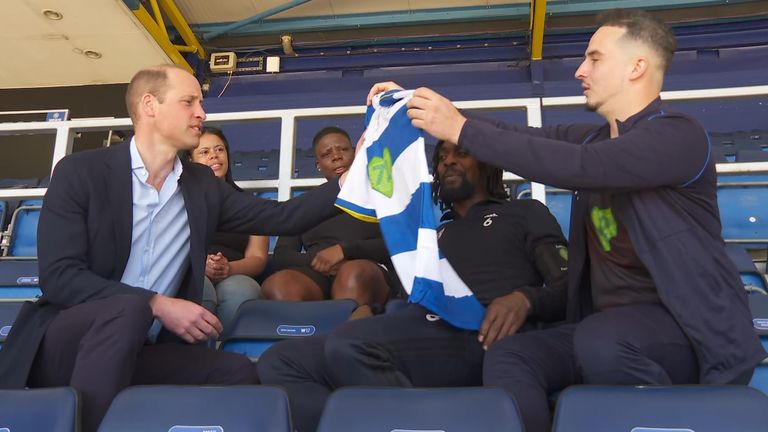  Prince William has visited the QPR football ground, ahead of the anniversary of the Grenfell fire