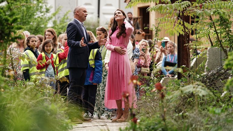 The Princess of Wales after taking part in the first Children&#39;s Picnic at the RHS Chelsea Flower Show, at the Royal Hospital Chelsea, London. Picture date: Monday May 22, 2023.
