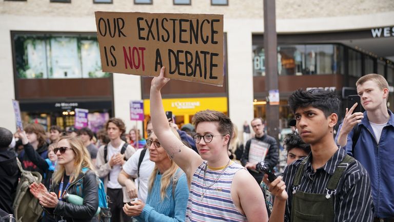 Students protest in Oxford