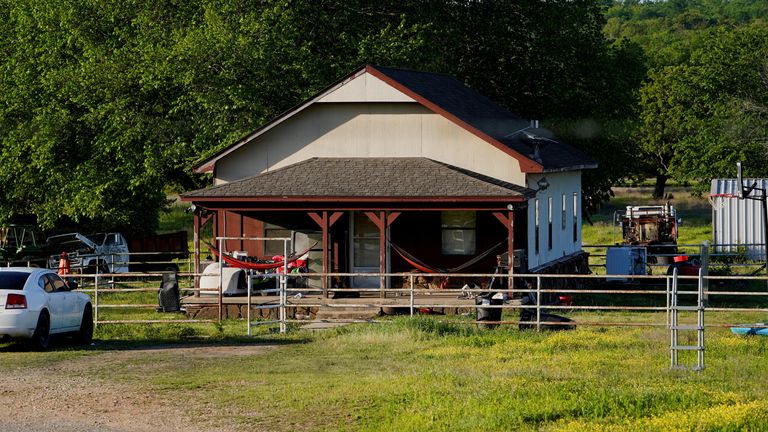 A general view of the property where the bodies of seven people, including two missing teens and a convicted sex offender, were found in Henryetta, Oklahoma, U.S. May 2, 2023. REUTERS/Nick Oxford
