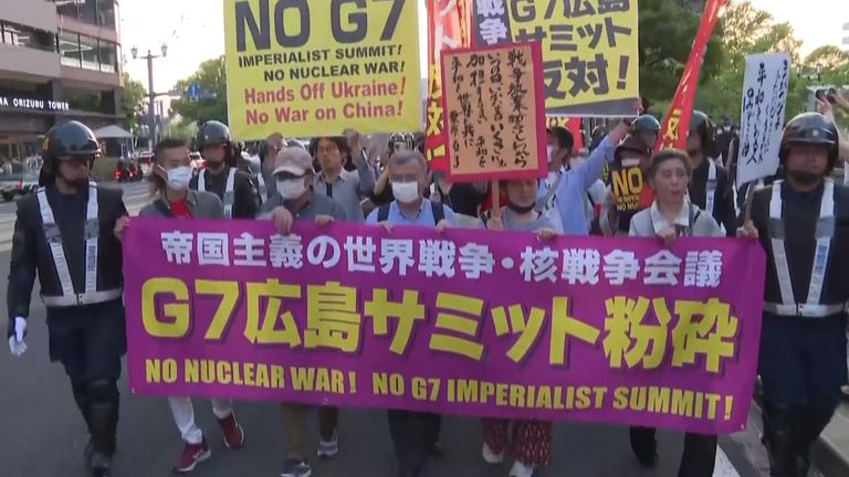 Hiroshima G7 protests