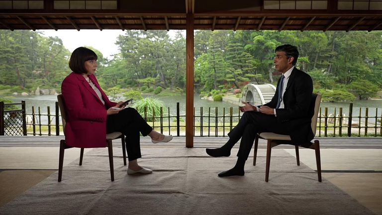 Beth Rigby interviews the prime minister in Japan