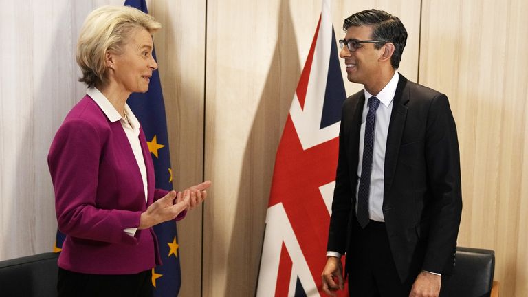 Rishi Sunak and Ursula von der Leyen