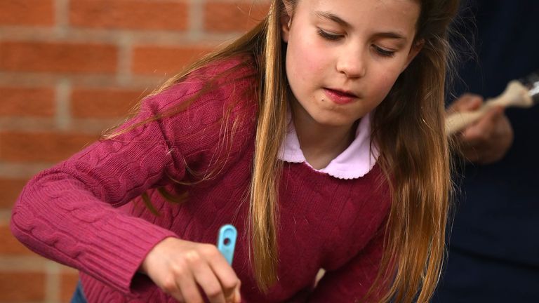 Princess Charlotte helps out with volunteering in Slough