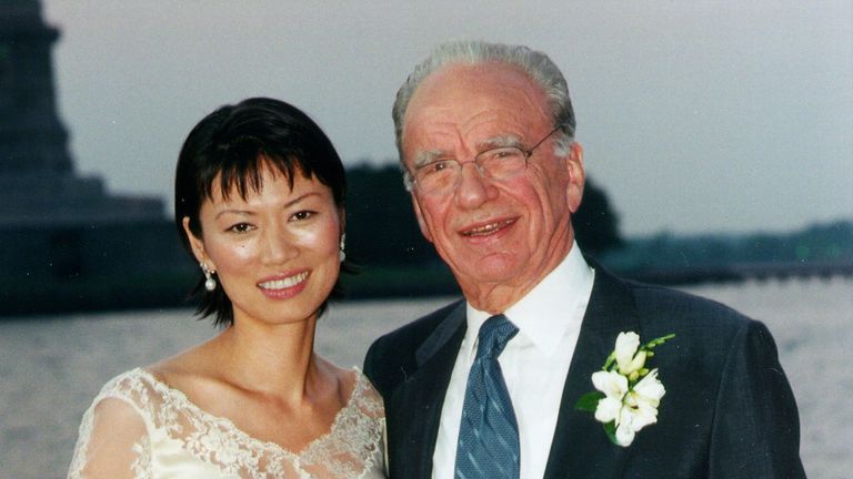 Rupert Murdoch and his wife Wendi Deng tied the knot on his yacht in New York in 1999  