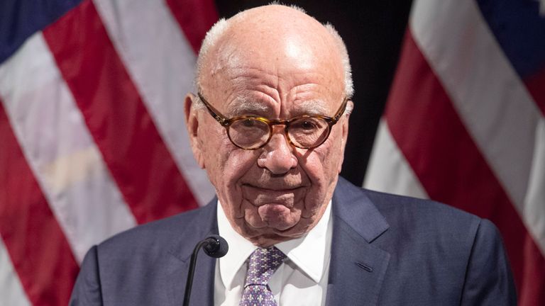 Rupert Murdoch at a New York gala in October 2019 Pic: AP 