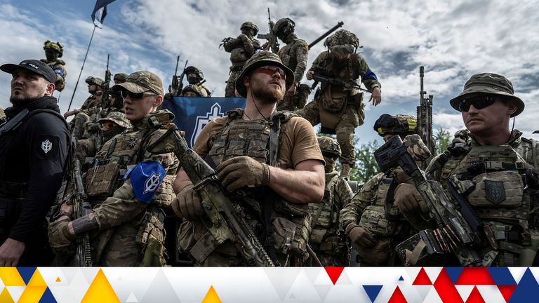 Members of the Russian Volunteer Corps are seen, amid Russia&#39;s attack on Ukraine, near the Russian border, in Ukraine May 24, 2023. REUTERS/Viacheslav Ratynskyi