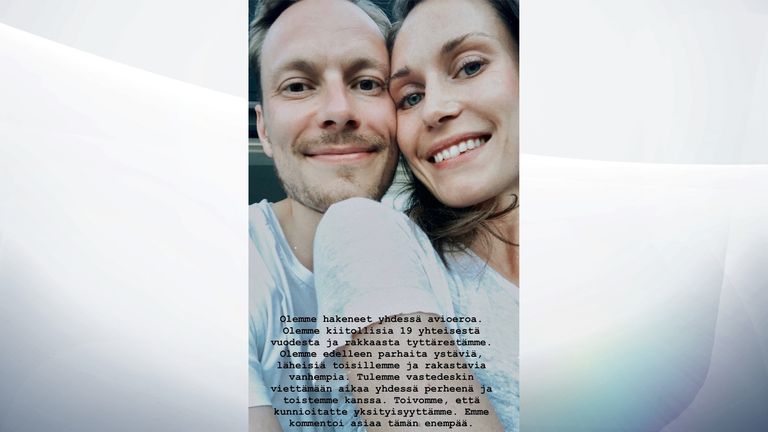 Sanna Marin and her husband Markus are divorcing