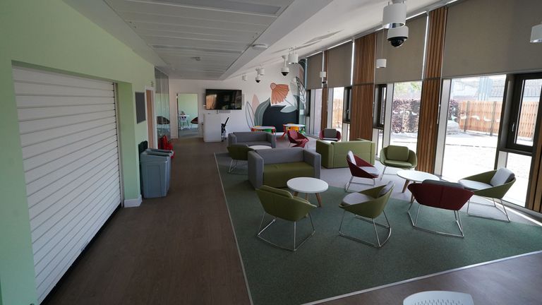 A general view of the Visits Room as Justice Secretary Angela Constance visited the new HMP and YOI Stirling. The newly constructed national facility for women, which replaces HMP & YOI Cornton Vale, is set to open this summer and is an important milestone in the continuing redesign of the female prison estate. Picture date: Thursday May 25,