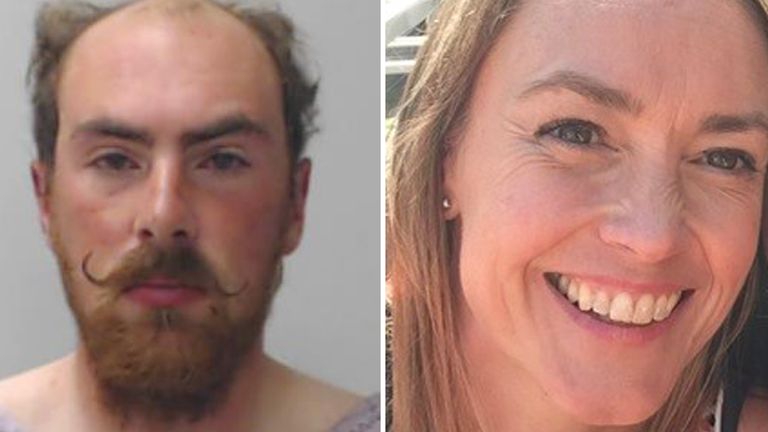 Murderer Rhys Bennett and victim Jill Barclay. Pics: Police Scotland