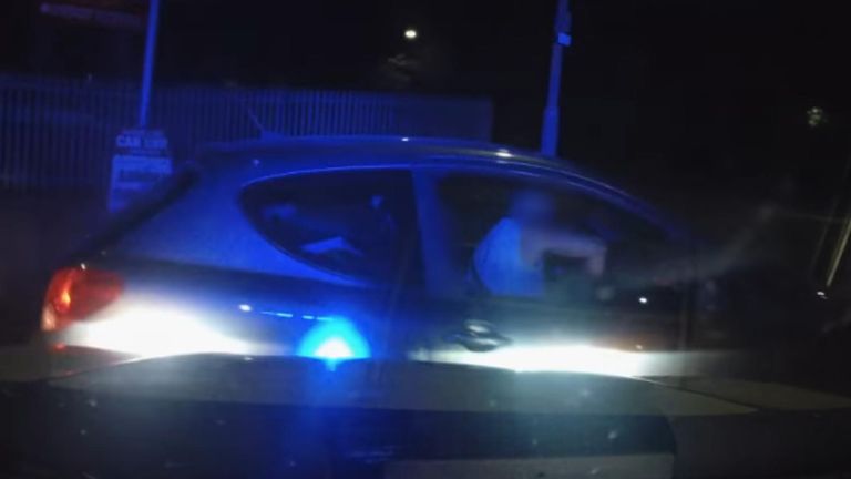 Moment a driver tried to evade police through busy Skegness reaching speeds in excess of 80 mph.