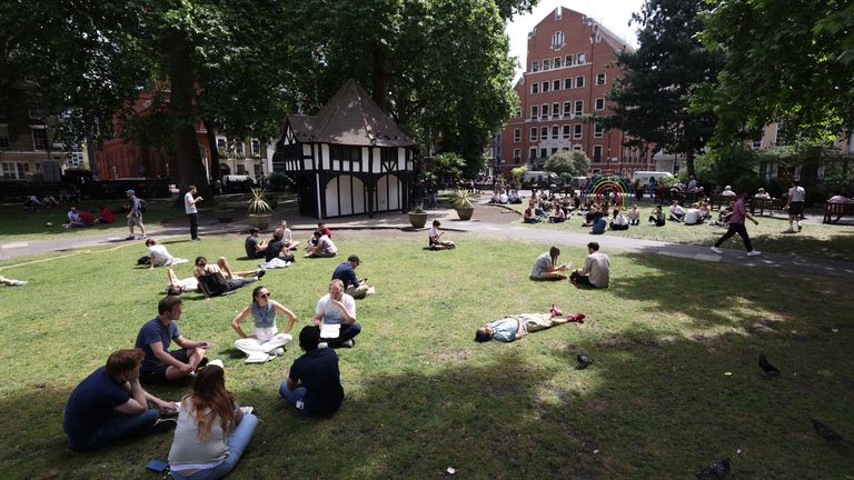 Soho Square sits at the heart of the central London district. 