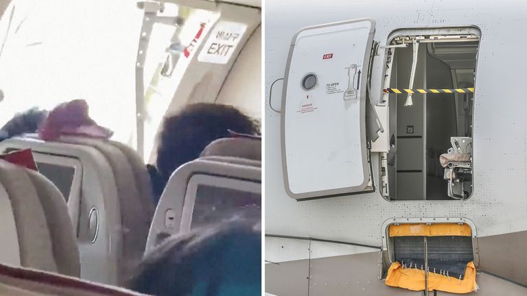Asiana Airlines&#39; Airbus A321 plane, of which a passenger opened a door on a flight shortly before the aircraft landed, is pictured at an airport in Daegu, South Korea