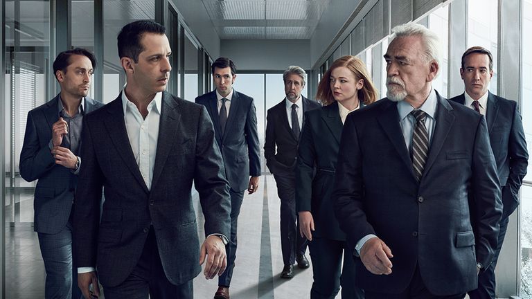 Undated Handout Photo from Succession Season 4 Pictured: (Front) Jeremy Strong as Kendall and Brian Cox as Logan Roy 