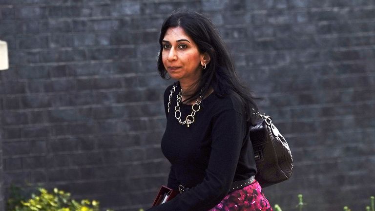 Home Secretary Suella Braverman arrives at 10 Downing Street, London, for a Cabinet meeting.  Image date: Tuesday, May 16, 2023.
