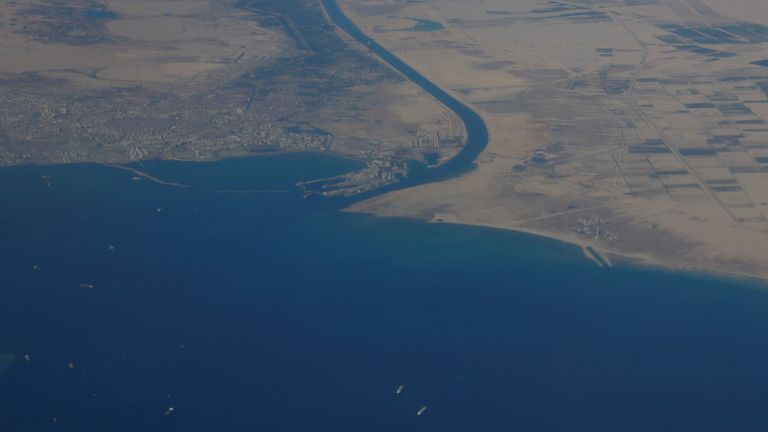 The Suez Canal is one of the world&#39;s busiest waterways