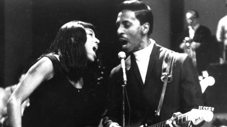 Tina and Ike Turner performing in 1966. The couple had a famously violent relationship which eventually broke down after years of domestic abuse Pic: AP