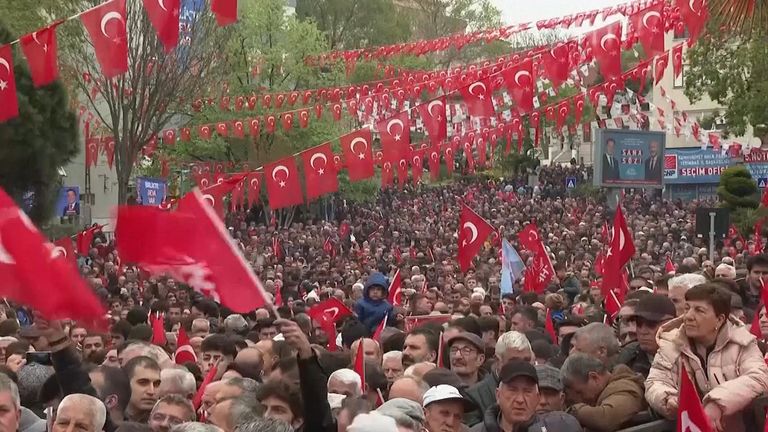 Rally held by leader of opposition Kilicdaroglu