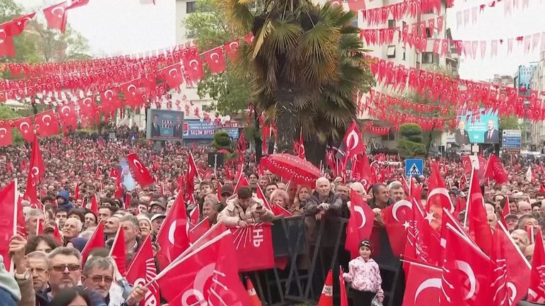 Rally held by leader of opposition Kilicdaroglu