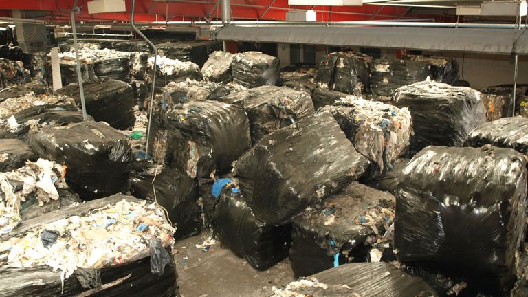 Three men have been sentenced after illegally deposited waste was discovered at an industrial unit in Wrexham. Pic: Natural Resources Wales